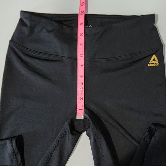 Reebok Black Mid-Rise Stretch Leggings - Size S - Picture 9 of 14